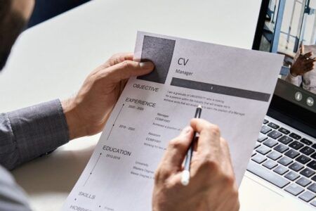 Man checking CV